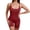A Wine, variant on Crunowin Women's Seamless Jumpsuit, Sleeveless Cross Strap Shapewear Workout Bodysuit Black M