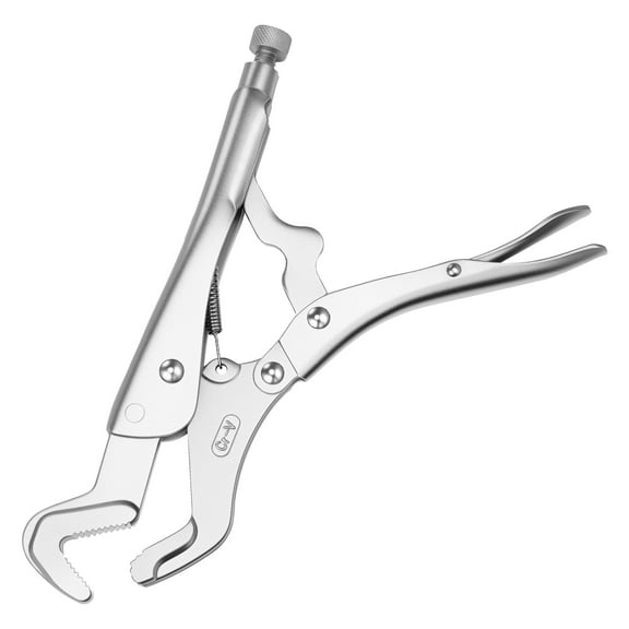 Grip Pliers Solid Pipe Clip Repair Welding Pliers Versatile Connector Pliers Adjustable Jaw Vice Grips Pliers Anti Slip Curved Jaw Locking Pliers for Industry