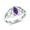Amethyst CZ, variant on Celtic Bezel Marquise Solitaire Ring Blue Sapphire CZ 925 Sterling Silver Size 7
