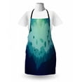 thumbnail image 3 of Deep Sea Apron, Jellyfish Corals and Other Mammals Deep in the Ocean, Unisex Kitchen Bib with Adjustable Neck for Cooking Gardening, Adult Size, Blue Almond Green, by Ambesonne, 3 of 4