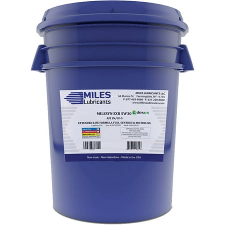 (6 Pack) Milesyn SXR 5W30 API GF-5/SN, Dexos1, Full Synthetic Motor Oil, 5-Gallon (Best Oil For 100 000 Miles)