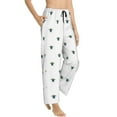 thumbnail image 2 of Uemuo Hand Drawn Turtle Pattern Women's Wide Leg Palazzo Lounge Pants with Pockets Light Weight Loose Comfy Casual Pajama Pants-, 2 of 9