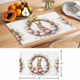 thumbnail image 6 of Spring Floral Easter Placemats Set of 4 Bunny Botanical Wreath Eggs Place Mats Indoor Wipeable Table Mats Washable Cloth Dining Table Placemats for Kitchen Holiday Party Home Decor 13x19 Inch, 6 of 9