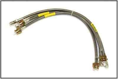 LAND ROVER DISCOVERY 1 Plus 2in STAINLESS STEEL BRAKE HOSE SET NEW