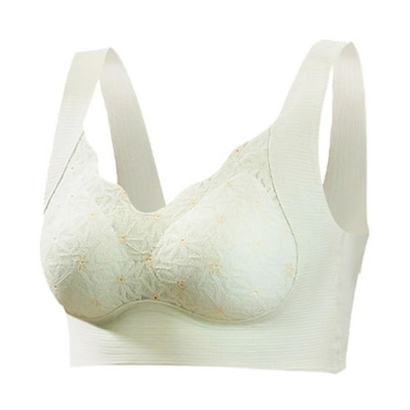 Up to 50% off HAPIMO Rollbacks Sports Bras for Women Elastic Lace Seamless Wireless Gathering Shockproof Athletic Vest Running Padded Bralette Cozy Stretch Workout Activewear Bra