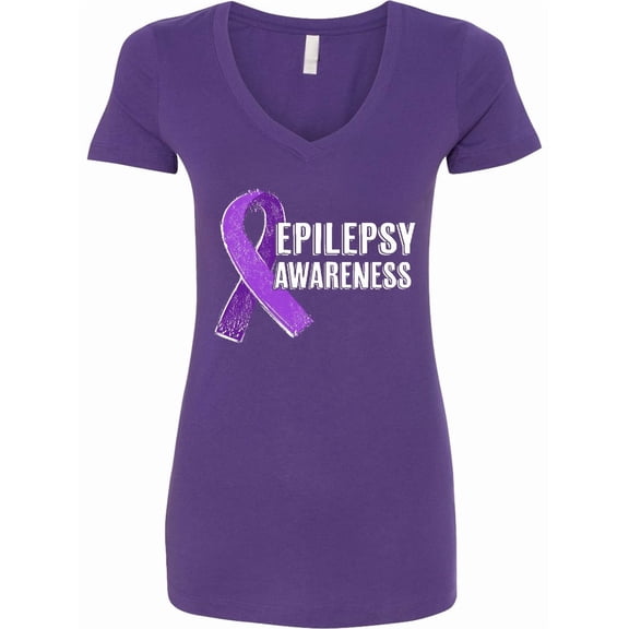 Inktastic Epilepsy Awareness Women's V-Neck T-Shirt