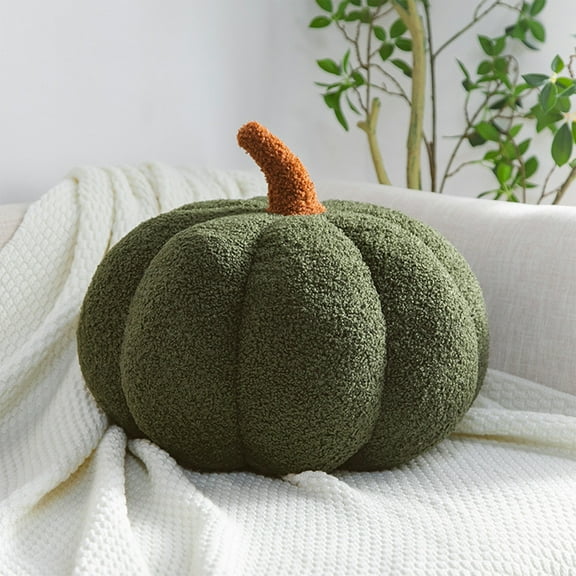 8 Inch Halloween Decorations Room Pillows for Bed Decorative Pillow Decorative for Bed Fall Pumpkins Soft Pillows for Couch, Army Green