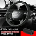 thumbnail image 5 of 15" Inch Steering Wheel Cover Genuine Leather for Ford F250 F350 Super Duty, 5 of 10