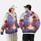 thumbnail image 4 of Fotbe Heart Sky Bird Couple Chaqueta con Protección Solar UPF 50+ para Hombre y Mujer, Camisa con Capucha y Bolsillos-Medium, 4 of 7