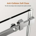 thumbnail image 3 of 46-48" W * 76" H Frameless Single Sliding Shower Doors, Bathroom Sliding Shower Door, 5/16" (8mm) Thick SGCC Tempered Glass Door, Reversible Installation, 3 of 8