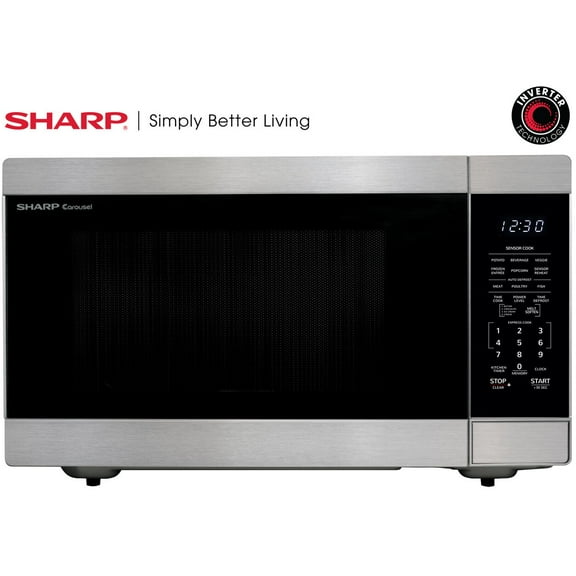 Sharp 2.2 cu ft Countertop Microwave Ovens in Stainless