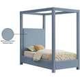 thumbnail image 4 of Bowery Hill Contemporary Sky Blue Linen Textured Fabric Twin Bed, 4 of 9