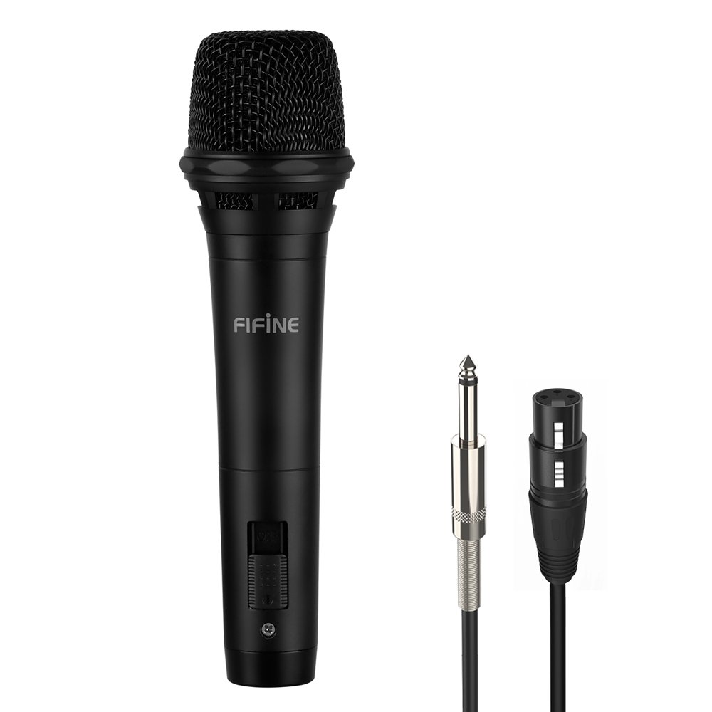 FIFINE Dynamic Vocal Microphone Cardioid Handheld Microphone with On