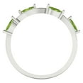 thumbnail image 5 of 0.4 ctw Wedding Band for Women - 18K White Gold Natural Peridot Stackable Eternity Ring, 5 of 6