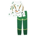thumbnail image 2 of Renewold Family Christmas Pajamas Matching Set Size S Men Casual Scoop Neck Pajama for Sleep Jogger 2 Pieces Elf Crewneck Shirt & Sweatpants with Pocket, 2 of 5