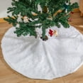 thumbnail image 6 of Dserfhy Fluffy Faux Fur Christmas Tree Skirt White Plush Xmas Tree Base Cover Mat for Merry Christmas Party Decoration, 6 of 7