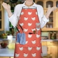 thumbnail image 5 of Red Chicken Pattern Apron-Garden Aprons for Women with Pockets-Cotton Linen Waterproof Kitchen Cooking Gardening Aprons Adjustable for Kitchen,Cooking,BBQ and Salon 33x27 Inch, 5 of 5