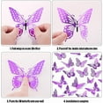 thumbnail image 6 of SAOROPEB 3D Butterfly Wall Decor - 48 Pcs, 4 Styles, 3 Sizes, Gold Butterfly Decorations for Birthday & Party Celebrations, Removable Stickers, 6 of 10