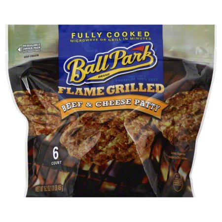 BALL PARK, FLAME GRILLED BEEF & CHEESE PATTY