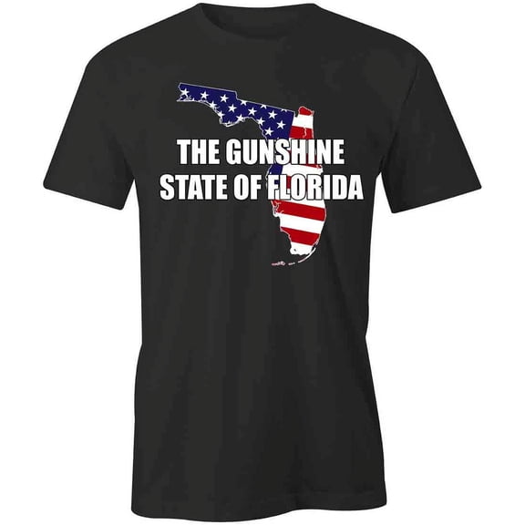 State Of Florida T-Shirt | Patriotc American Black Tee Gift