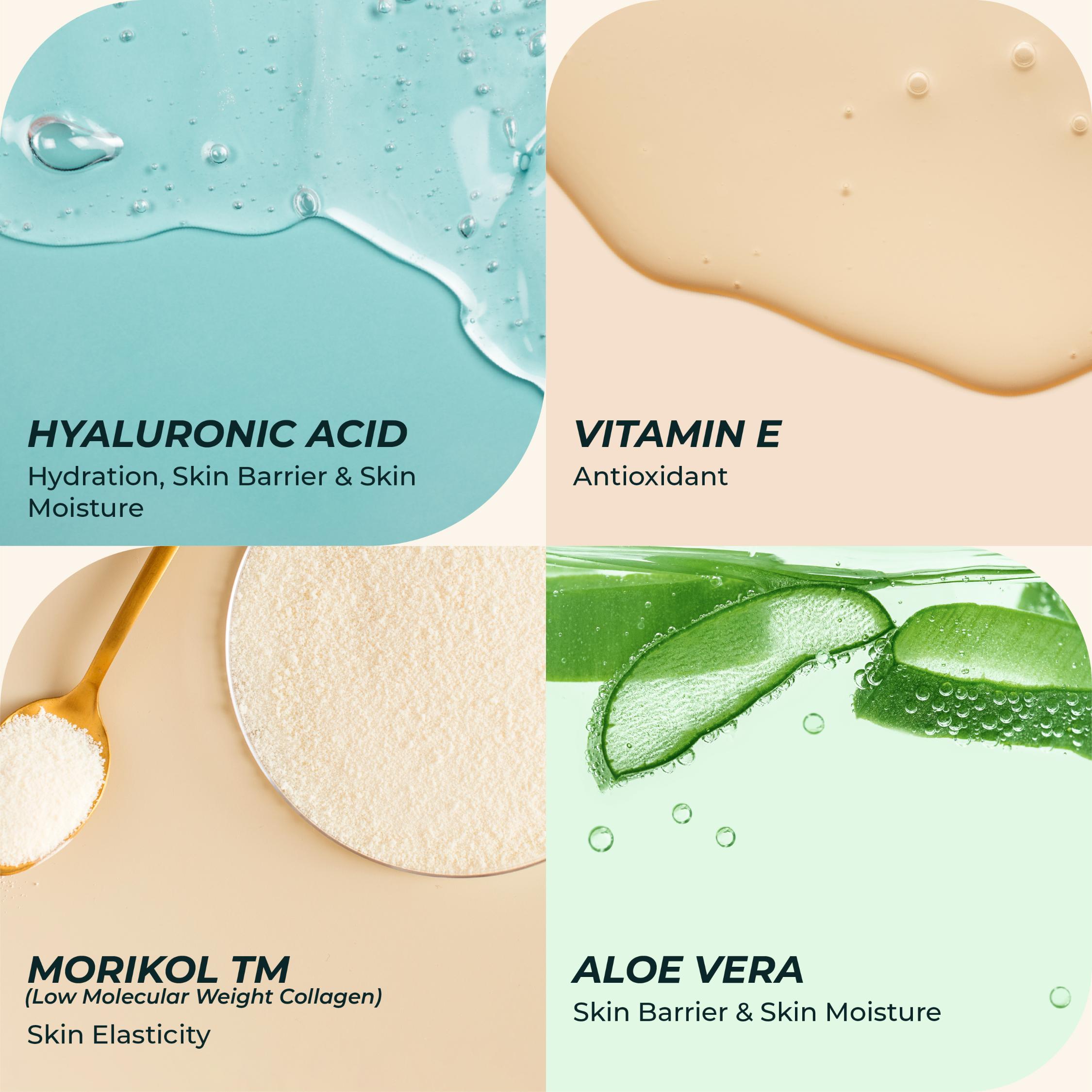 Marine Collagen and Hyaluronic Acid Supplements, Collagen Supplements With Hyaluronic Acid for Hair Skin Nails by PureHealth Research