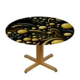 thumbnail image 3 of Wuche  Gold Moon Phases Round Fitted Tablecloth Elastic Edge Waterproof Oil-Proof Table Cover Stain-Resistant Table Cloth Fits Round Tables, 3 of 7