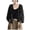 Black, variant on Women’s Lace Embroidery Cardigan Boho Cropped Batwing Sleeve Open Front Oversized Bolero Shrugs (Yellow, One Size)