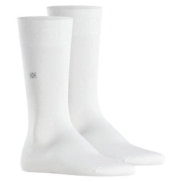Burlington Men's Socks 2-pack - DUBLIN, Short Sock, Logo, One Size, plain White 40-46