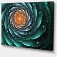 thumbnail image 2 of Art Numérique Fractal Flower Turquoise - Impression sur Toile Florale, 2 of 3