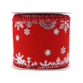 thumbnail image 1 of Visland Christmas Ribbons Colored Ribbon Holiday Ribbon Decorations Rustic Fabric Ribbons Crafters Holiday Ornaments 1Roll/5Yard, 1 of 3