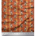 thumbnail image 1 of Soimoi Modal Satin Fabric Leaves,Floral & Squirrel Animal Fabric Prints by Yard 42 Inch Wide, 1 of 3