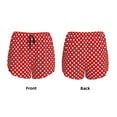 thumbnail image 4 of Disketp Red Polka Dot Print Women's Shorts Workout Shorts for Athletic Gym Running Shorts with Phone Pockets Small, 4 of 8