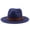 Navy, variant on FUZHIQ Unisex Wide Brim Straw Fedora Hat with Leather Belt, Breathable Woven Summer Sun Hat UPF UV Protection for Men Women Outdoor Travel Commute,M