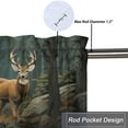 thumbnail image 5 of Deer Kitchen Window Curtain Valance Nature Forest Wildlife Animal Elk Woodland Waterfall Window Treatment for Living Room Bedroom Bathroom 54 by 18 in, 1 Panel, 5 of 6