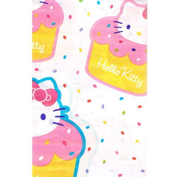Hello Kitty 'Cupcake' Plastic Table Cover (1ct)