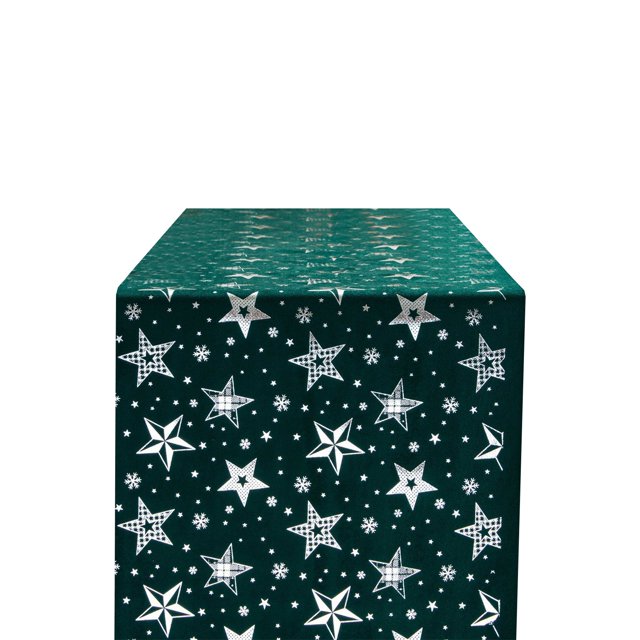 Corredor de Mesa de Navidad Estrella de Navidad Mesa de Correr Paño Oro Caliente Terciopelo Poliéster Bandera de la Mesa de Algodón Impresión de Año Nuevo Bandera de la Mesa de Fiesta de Navidad Paño