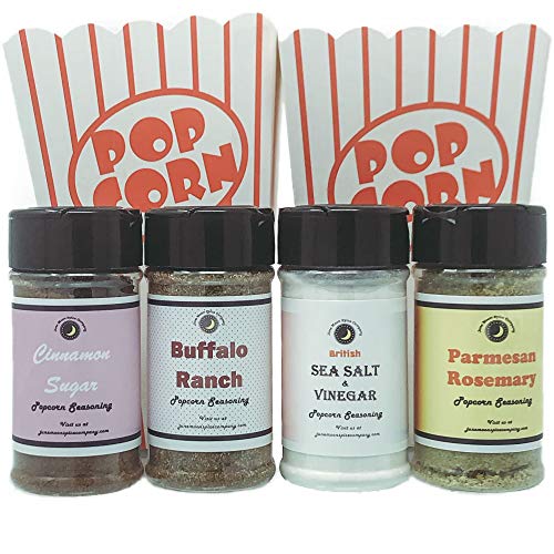 POPCORN SEASONING Variety or Gift 4 Pack Buffalo Ranch Cinnamon