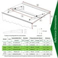 thumbnail image 2 of DA5934C Series Door Window Awning Made of 0.137 Inch Thick Crystal Solid Polycarbonate Sheet and Aluminum Alloy with Valance in size 59" Wide x 34" Deep for Masonry Concrete Wall House., 2 of 8