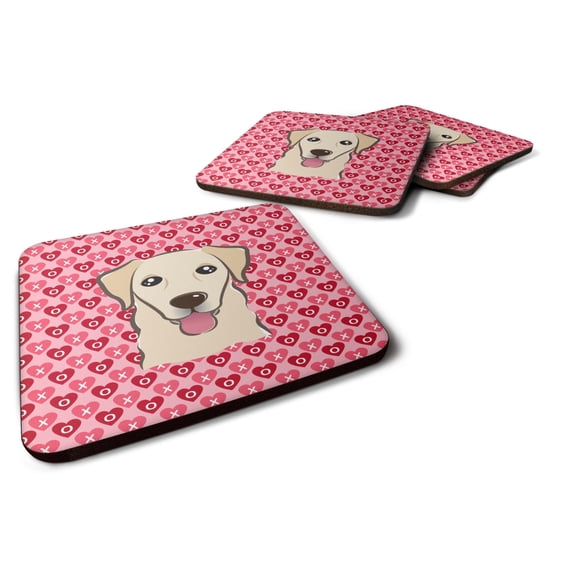Carolines Treasures BB5322FC Golden Retriever Foam Coaster Set of 4 3 1/2 x 3 1/2 multicolor