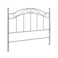 Mainstays Full/Queen Metal Headboard with Delicate Detailing, Pewter