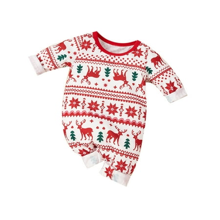 

Newborn Baby Boy Clothes Infant Boy Outfits Long Sleeve Romper Christmas One Piece Jumpsuit Clothing Red 6-9 Months