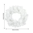 thumbnail image 3 of EWASWON Christmas 12 Inch White Artificial Christmas Wreath - Front Door Hanging, Holiday Window Decoration, Christmas Gift, 3 of 4