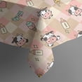 thumbnail image 3 of Beige Cow Checker Pattern Rectangle Tablecloth 60"x120",Waterproof Polyester Rectangle Table Cloth, Wipeable Spillproof Polyester Tablecloth for Dining, Camping, Indoor and Outdoor, 3 of 6