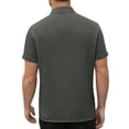 thumbnail image 4 of yillto Men's T Shirt Short Sleeve V Neck Shirt Casual Summer Classic Buttons Basic Cotton Linen Tee Shirts, 4 of 6