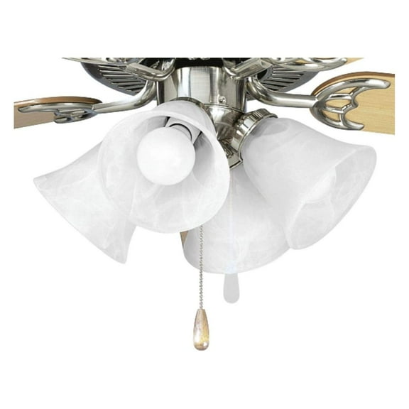 DyGTyX AirPro Collection Four-Light Ceiling Fan Light, Brushed