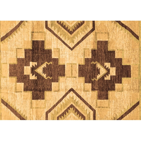 Ahgly Company Indoor Rectangle Southwestern Brown Country Area Rugs, 7' x 9'