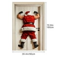 thumbnail image 3 of Decoraciones navideñas, adornos navideños, regalos navideños, divertidos carteles de Papá Noel para la puerta trasera, decoración divertida para la entrada navideña con regalo, decoración divertida pa, 3 of 5