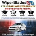 thumbnail image 2 of 2016 Volkswagen Golf SportWagen Beam Wiper Blades Wipers w/1yr Warranty (Set of 2) (WiperBladesUSA), 2 of 5