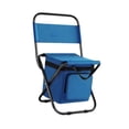 thumbnail image 4 of Silla de campamento heces de respaldo ultraligero taburete plegable taburete silla de asiento plegable para patio jardín jardín de viaje al aire libre Azul, 4 of 8
