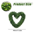 thumbnail image 3 of 17.32" Heart Shape Artificial Wreath, Green Plant Garland, Romantic Wedding Decoration,Valentine's Day Gift Door Wall Hanging Window Wedding Party Decoration, 3 of 6